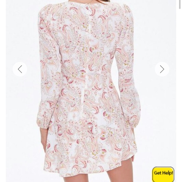 Paisley Print Mock Wrap Dress - Picture 3 of 8